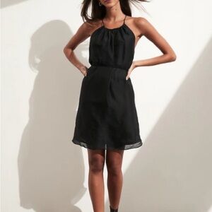 Banana Republic Black Halter Mini Dress- Sexy Crossed Back
